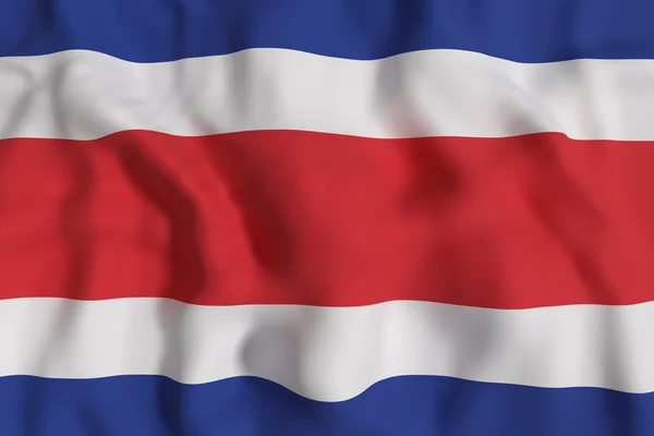 Bandeira da República da Costa Rica acenando — Fotografia de Stock