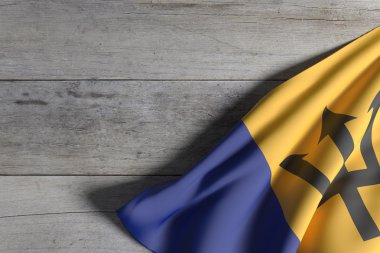 Barbados bayrağı dalgalanıyor