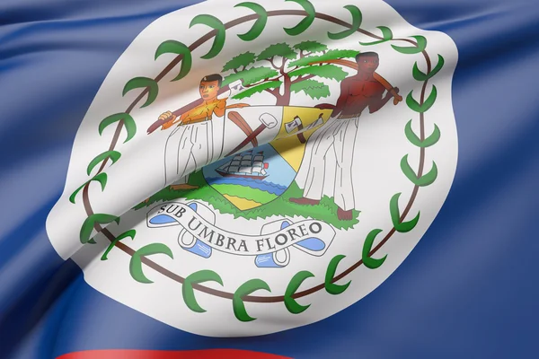 Belize bandiera sventola — Foto Stock