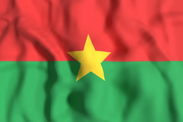 Burkina Faso ondeando la bandera — Foto de Stock