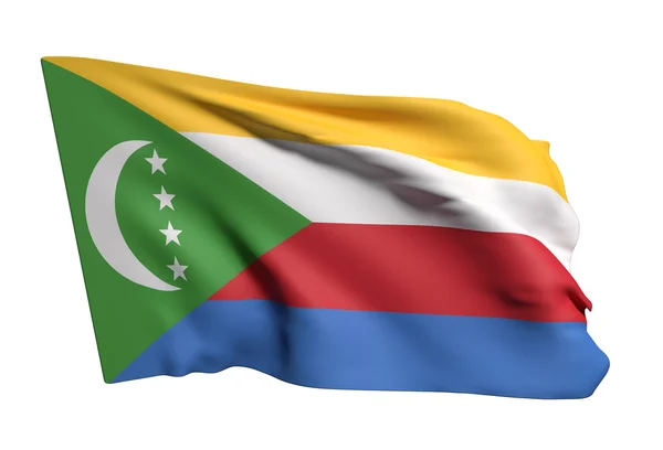 Union of the Comoros flag waving — Stock Photo, Image