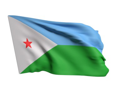 Cibuti bayrağı sallayarak