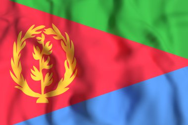 Eritre bayrak sallayarak