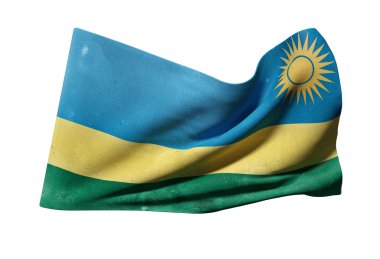 Ruanda Cumhuriyeti bayrak sallayarak