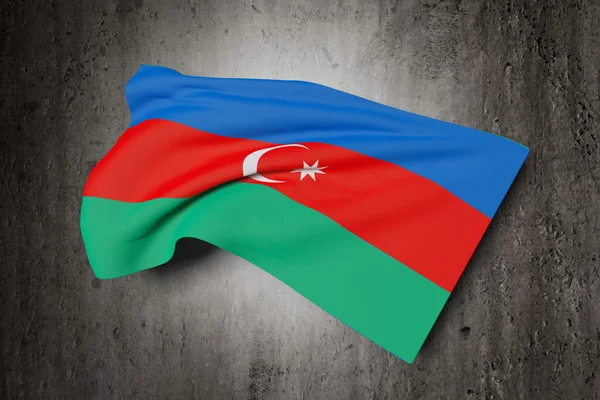 Renderowania 3D flagi Azerbejdżanu — Zdjęcie stockowe
