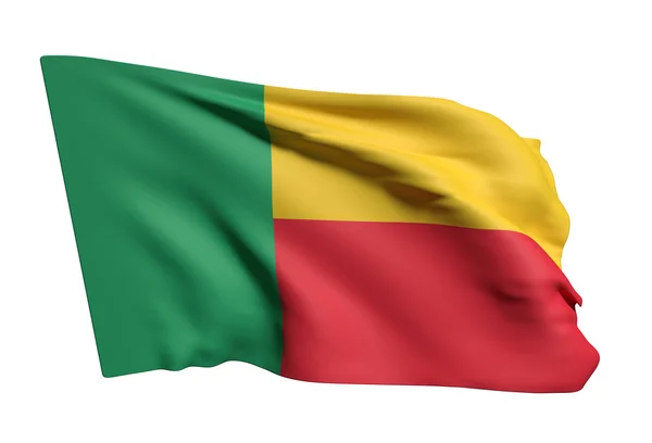 Republiken Benin flagga vajande — Stockfoto