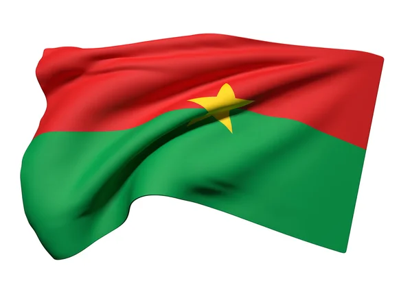 Burkina Faso ondeando la bandera — Foto de Stock