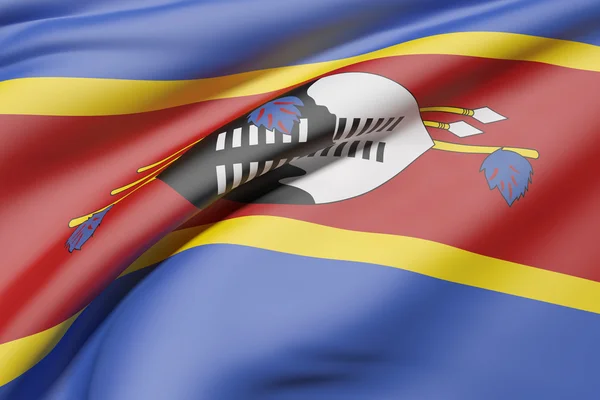 Reino da Suazilândia bandeira acenando — Fotografia de Stock