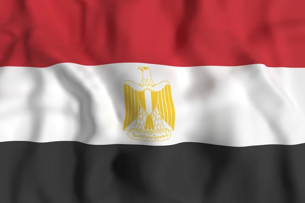埃及国旗挥舞着 — 图库照片