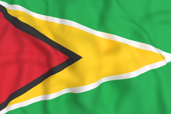 Bandiera della Repubblica di Guyana sventola — Foto Stock