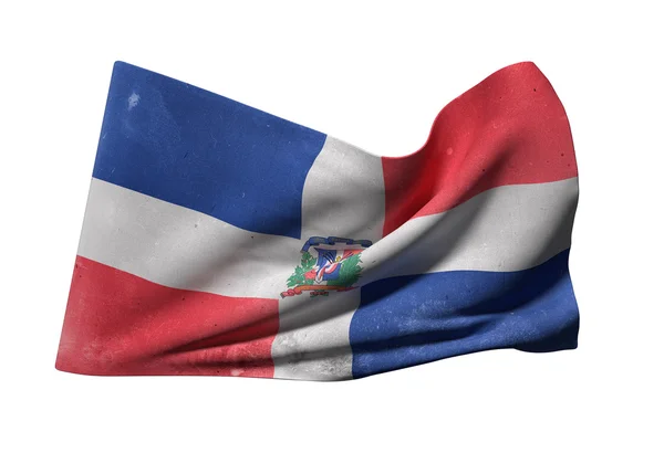 Dominican Republic flag waving — Stock Photo, Image