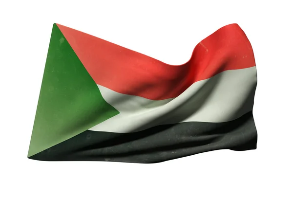 Soedan vlag zwaaien — Stockfoto