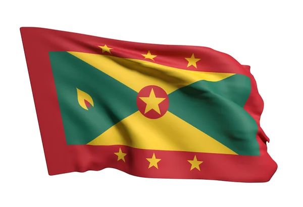 Grenada-Flagge weht — Stockfoto