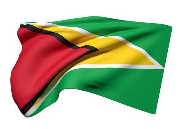Guyanai Köztársaság zászlót lengetve — Stock Fotó