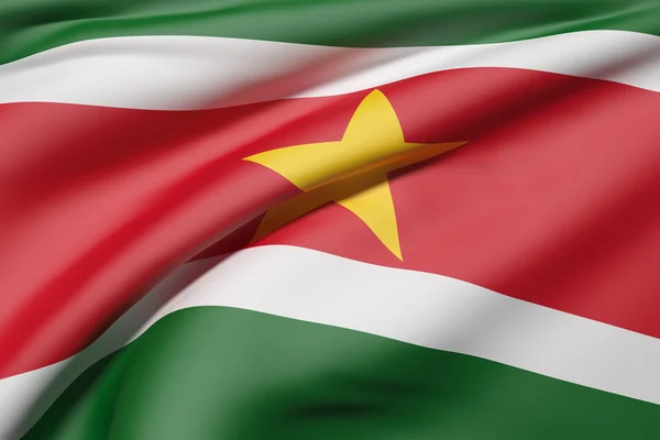 Bandera de Surinam ondeando —  Fotos de Stock