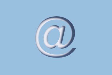 işareti mavi zemin üzerine, 3D