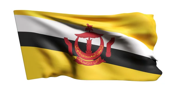 Nação de Brunei bandeira acenando — Fotografia de Stock