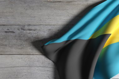 Bahamalar bayrağı sallayarak