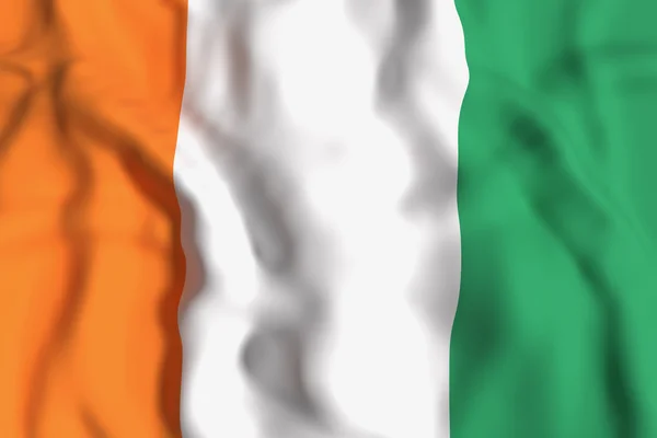 Ivoorkust vlag zwaaien — Stockfoto