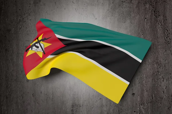 Bandera de Mozambique ondeando — Foto de Stock