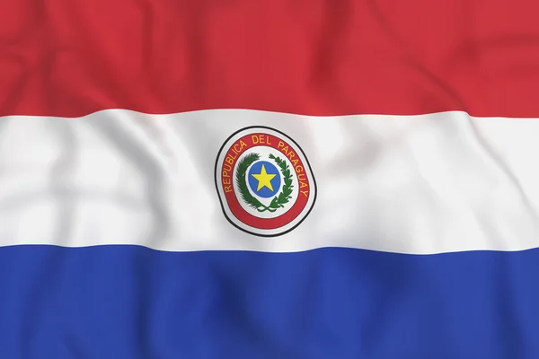 Republiek Paraguay vlag zwaaien — Stockfoto
