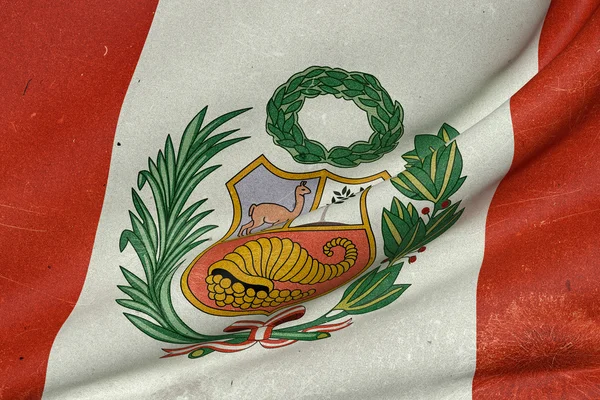 Bandeira da República do Peru acenando — Fotografia de Stock