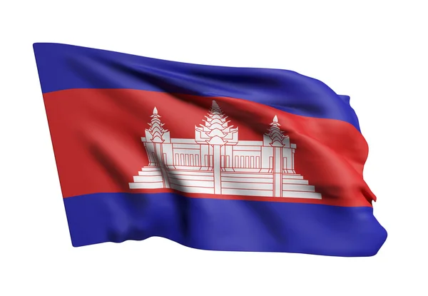 Drapeau du Cambodge agitant — Photo