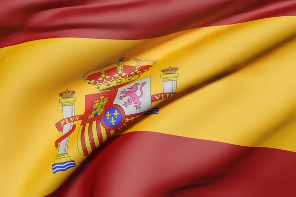 Espanha Bandeira acenando — Fotografia de Stock
