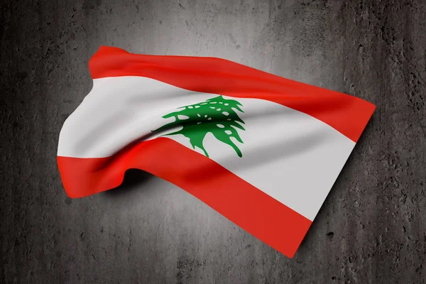 Liban Drapeau agitant — Photo
