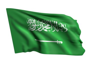 Suudi Arabistan Krallığı bayrak sallayarak