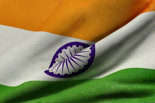 Прапор Республіки Індія розмахуючи — стокове фото