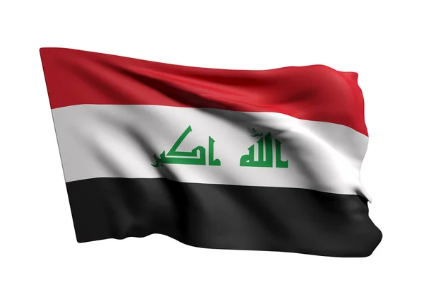 Republiken Iraks flagga vajande — Stockfoto