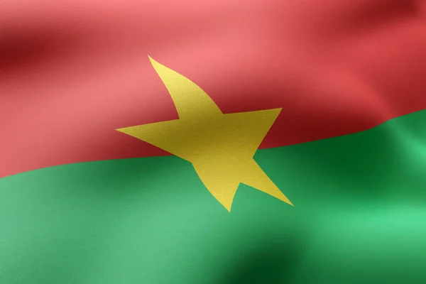 Representación Una Bandera Nacional Texturizada Burkina Faso — Foto de Stock
