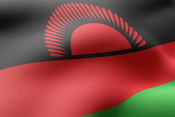 Återgivning Texturerad Nationell Malawi Flagga — Stockfoto