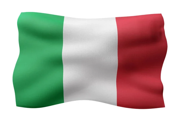 Weergave Van Een Detail Van Een Zijden Italiaanse Vlag Een — Stockfoto