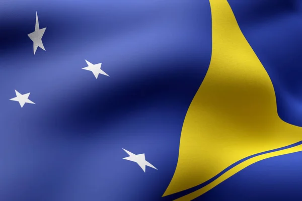 Tokelau Bayrağının Görüntülemesi — Stok fotoğraf