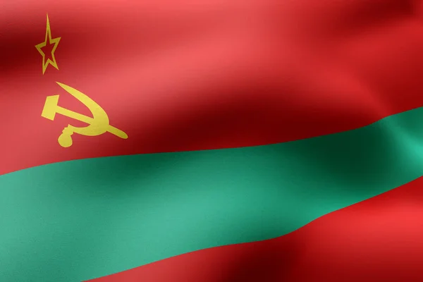 Representación Bandera Transnistria Ondeando — Foto de Stock