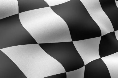 Damalı bayrağın 3d görüntülenmesi