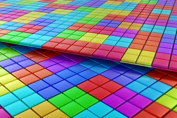 Rendering Background Lot Colored Squares — Stock Photo, Image