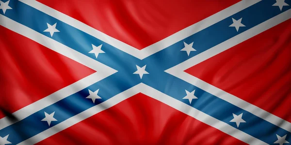 Rendering Rebel Confederated American Flag — Stock Photo, Image