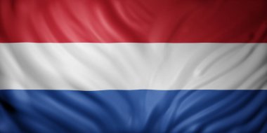İpek Hollanda bayrağının 3D çizimi
