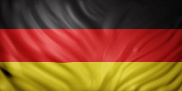 Representación Detalle Una Bandera Alemania Sedosa — Foto de Stock