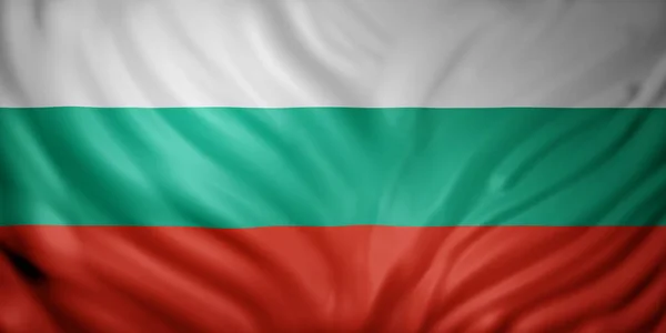 Rendering Detail Silked Bulgaria Flag — Stock Photo, Image