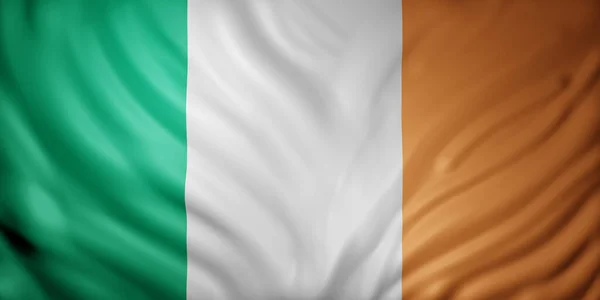 Representación Detalle Una Bandera Irlanda Sedosa —  Fotos de Stock