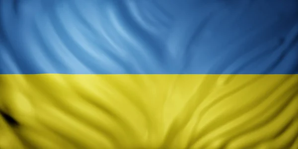 상세하게 우크라이나 국기를 렌더링 — 스톡 사진