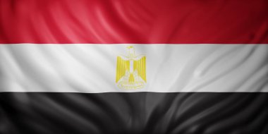Ulusal Mısır bayrağının 3D canlandırması.