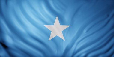 Ulusal Somali bayrağının 3D canlandırması.