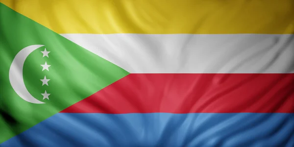 Elaborazione Una Bandiera Nazionale Dell Unione Delle Comore — Foto Stock