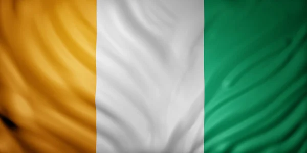 Rendering National Ivory Coast Flag — Stock Photo, Image