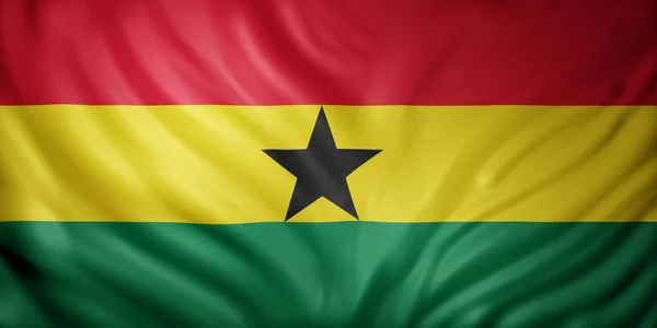 Darstellung Einer Ghanaischen Nationalflagge — Stockfoto